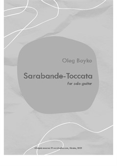 Sarabande - Toccata for solo guitar
